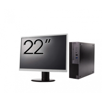 Pachet Calculator Second Hand DELL OptiPlex 3070 SFF, Intel Core i3-9100 3.60 - 4.20GHz, 8GB DDR4, 256GB SSD + Monitor 22"