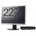 Pachet Calculator Second Hand HP ProDesk 400 G6 Mini, Intel Core i5-10500T 2.30 - 3.80GHz, 8GB DDR4, 256GB SSD + Monitor 22"