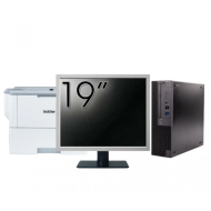 Pachet Calculator Second Hand DELL OptiPlex 3070 SFF, Intel Core i3-9100 3.60 - 4.20GHz, 8GB DDR4, 256GB SSD + Monitor 19" + Imprimanta Brother HL-L6300DW