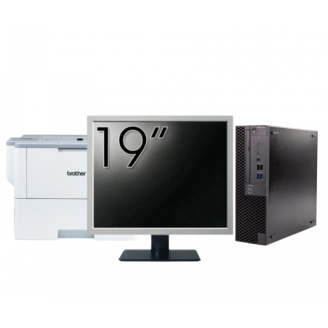 Pachet Calculator Second Hand DELL OptiPlex 3070 SFF, Intel Core i3-9100 3.60 - 4.20GHz, 8GB DDR4, 256GB SSD + Monitor 19" + Imprimanta Brother HL-L6300DW