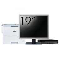 Pachet Calculator Second Hand HP ProDesk 400 G6 Mini, Intel Core i5-10500T 2.30 - 3.80GHz, 8GB DDR4, 256GB SSD + Monitor 19" & Imprimanta Brother HL-L6300DW