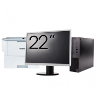 Pachet Calculator Second Hand DELL OptiPlex 3070 SFF, Intel Core i3-9100 3.60 - 4.20GHz, 8GB DDR4, 256GB SSD + Monitor 22" + Imprimanta Brother HL-L6300DW