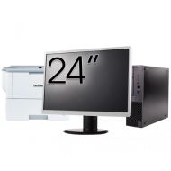 Pachet Calculator Second Hand DELL OptiPlex 3070 SFF, Intel Core i3-9100 3.60 - 4.20GHz, 8GB DDR4, 256GB SSD + Monitor 24" + Imprimanta Brother HL-L6300DW