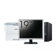 Pachet Calculator Second Hand DELL OptiPlex 3060 MiniPC, Intel Core i3-8100T 3.10GHz, 8GB DDR4, 256GB SSD + Monitor 19" + Imprimanta Brother HL-L6300DW