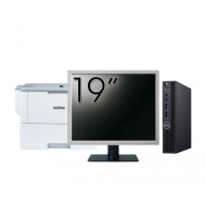 Pachet Calculator Second Hand DELL OptiPlex 3060 MiniPC, Intel Core i3-8100T 3.10GHz, 8GB DDR4, 256GB SSD + Monitor 19" + Imprimanta Brother HL-L6300DW