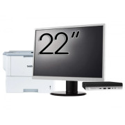 Pachet Calculator Second Hand HP ProDesk 400 G4 Mini PC, Intel Core i5-8500T 2.10 - 3.50GHz, 8GB DDR4, 256GB SSD + Monitor 22" & Imprimanta Brother HL-L6300DW