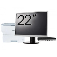 Pachet Calculator Second Hand HP ProDesk 400 G4 Mini PC, Intel Core i5-8500T 2.10 - 3.50GHz, 8GB DDR4, 256GB SSD + Monitor 22" & Imprimanta Brother HL-L6300DW