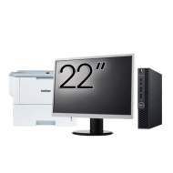 Pachet Calculator Second Hand DELL OptiPlex 3060 MiniPC, Intel Core i3-8100T 3.10GHz, 8GB DDR4, 256GB SSD + Monitor 22" + Imprimanta Brother HL-L6300DW