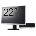 Pachet Calculator Second Hand HP ProDesk 400 G4 SFF, Intel Core i5-7500 3.40GHz, 8GB DDR4, 256GB SSD + Monitor 22"