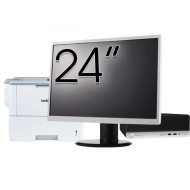 Pachet Calculator Second Hand HP ProDesk 400 G4 SFF, Intel Core i5-7500 3.40GHz, 8GB DDR4, 256GB SSD + Monitor 24" & Imprimanta Brother HL-L6300DW