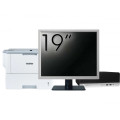 Pachet Calculator Second Hand HP ProDesk 400 G4 SFF, Intel Core i5-7500 3.40GHz, 8GB DDR4, 256GB SSD + Monitor 19" & Imprimanta Brother HL-L6300DW