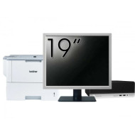 Pachet Calculator Second Hand HP ProDesk 400 G4 SFF, Intel Core i5-7500 3.40GHz, 8GB DDR4, 256GB SSD + Monitor 19" & Imprimanta Brother HL-L6300DW
