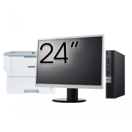 Pachet Calculator Second Hand DELL OptiPlex 5060 Mini PC, Intel Core i5-8500T 2.10-3.50GHz, 16GB DDR4, 512GB SSD + Monitor 24" + Imprimanta Brother HL-L6300DW