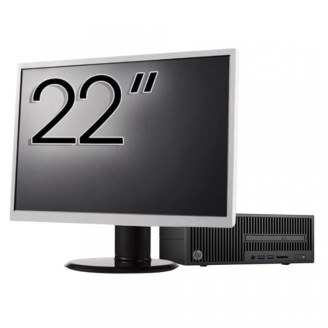 Pachet Calculator Second Hand HP 280 G2 SFF, Intel Core i3-6100 3.70GHz, 8GB DDR4, 500GB HDD, DVD-ROM + Monitor 22"