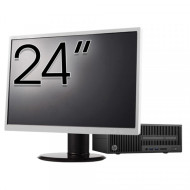 Pachet Calculator Second Hand HP 280 G2 SFF, Intel Core i3-6100 3.70GHz, 8GB DDR4, 500GB HDD, DVD-ROM + Monitor 24"