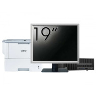 Pachet Calculator Second Hand HP 280 G2 SFF, Intel Core i3-6100 3.70GHz, 8GB DDR4, 500GB HDD, DVD-ROM + Monitor 19" & Imprimanta Brother HL-L6300DW