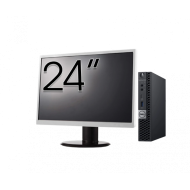 Pachet Calculator Second Hand DELL OptiPlex 5060 Mini PC, Intel Core i5-8500T 2.10-3.50GHz, 8GB DDR4, 256GB SSD + Monitor 24"