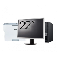 Pachet Calculator Second Hand DELL OptiPlex 5060 Mini PC, Intel Core i5-8500T 2.10-3.50GHz, 8GB DDR4, 256GB SSD + Monitor 22" + Imprimanta Brother HL-L6300DW