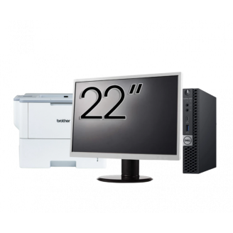 Pachet Calculator Second Hand DELL OptiPlex 5060 Mini PC, Intel Core i5-8500T 2.10-3.50GHz, 8GB DDR4, 256GB SSD + Monitor 22" + Imprimanta Brother HL-L6300DW