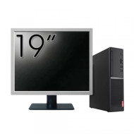 Pachet Calculator Second Hand LENOVO V520s SFF, Intel Core i5-7500 3.40GHz, 8GB DDR4, 256GB SSD + Monitor 19"