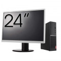 Pachet Calculator Second Hand LENOVO V520s SFF, Intel Core i5-7500 3.40GHz, 8GB DDR4, 256GB SSD + Monitor 24"