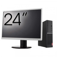 Pachet Calculator Second Hand LENOVO V520s SFF, Intel Core i5-7500 3.40GHz, 8GB DDR4, 256GB SSD + Monitor 24"