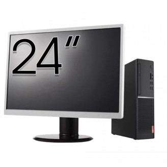 Pachet Calculator Second Hand LENOVO V520s SFF, Intel Core i5-7500 3.40GHz, 8GB DDR4, 256GB SSD + Monitor 24"