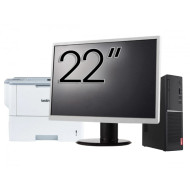 Pachet Calculator Second Hand LENOVO V520s SFF, Intel Core i5-7500 3.40GHz, 8GB DDR4, 256GB SSD + Monitor 22" & Imprimanta Brother HL-L6300DW