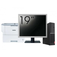 Pachet Calculator Second Hand LENOVO V520s SFF, Intel Core i5-7500 3.40GHz, 8GB DDR4, 256GB SSD + Monitor 19" & Imprimanta Brother HL-L6300DW