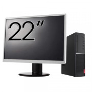 Pachet Calculator Second Hand LENOVO V520s SFF, Intel Core i3-7100 2.80GHz, 8GB DDR4, 256GB SSD, DVD-ROM + Monitor 22"