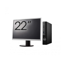 Pachet Calculator Second Hand DELL OptiPlex 3090 Mini PC, Intel Core i3-10105T 3.00 - 3.90GHz, 8GB DDR4, 256GB SSD + Monitor 22"