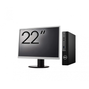 Pachet Calculator Second Hand DELL OptiPlex 3090 Mini PC, Intel Core i3-10105T 3.00 - 3.90GHz, 8GB DDR4, 256GB SSD + Monitor 22"