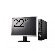 Pachet Calculator Second Hand DELL OptiPlex 3090 Mini PC, Intel Core i3-10105T 3.00 - 3.90GHz, 8GB DDR4, 256GB SSD + Monitor 22"