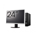 Pachet Calculator Second Hand DELL OptiPlex 3090 Mini PC, Intel Core i3-10105T 3.00 - 3.90GHz, 8GB DDR4, 256GB SSD + Monitor 24"