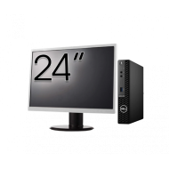 Pachet Calculator Second Hand DELL OptiPlex 3090 Mini PC, Intel Core i3-10105T 3.00 - 3.90GHz, 8GB DDR4, 256GB SSD + Monitor 24"