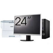Pachet Calculator Second Hand DELL OptiPlex 3090 Mini PC, Intel Core i3-10105T 3.00 - 3.90GHz, 8GB DDR4, 256GB SSD + Monitor 24" + Imprimanta Brother HL-L6300DW