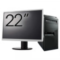 Pachet Calculator Lenovo Thinkcentre M92p Tower, Intel Core i5-3470 3.20GHz, 4GB DDR3, 250GB SATA, DVD-RW + Monitor 22"