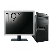 Pachet Calculator Second Hand Lenovo ThinkCentre M83 Tower, Intel Pentium G3220 3.00GHz, 8GB DDR3, 500GB HDD, DVD-ROM + Monitor 19"