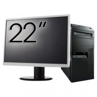 Pachet Calculator Second Hand Lenovo ThinkCentre M83 Tower, Intel Pentium G3220 3.00GHz, 8GB DDR3, 500GB HDD, DVD-ROM + Monitor 22"