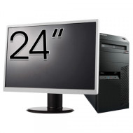 Pachet Calculator Second Hand Lenovo ThinkCentre M83 Tower, Intel Pentium G3220 3.00GHz, 8GB DDR3, 500GB HDD, DVD-ROM + Monitor 24"