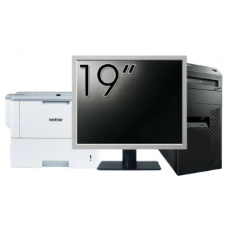 Pachet Calculator Second Hand Lenovo ThinkCentre M83 Tower, Intel Pentium G3220 3.00GHz, 8GB DDR3, 500GB HDD, DVD-ROM + Monitor 19" & Imprimanta Brother HL-L6300DW