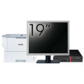 Pachet Calculator LENOVO Thinkcentre M600 Tiny, Intel Pentium J3710 1.60-2.64GHz, 4GB DDR3, 120GB SSD + Monitor 19" & Imprimanta Brother HL-L6300DW