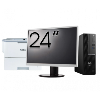 Pachet Calculator Second Hand DELL OptiPlex 5080 SFF, Intel Core i5-10500 3.10 - 4.50GHz, 16GB DDR4, 512GB SSD + Monitor 24" + Imprimanta Brother HL-L6300DW