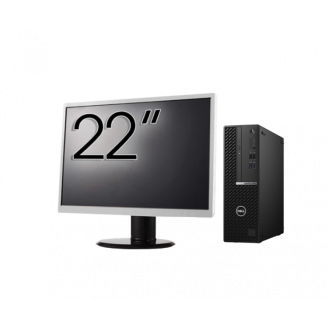 Pachet Second Hand DELL OptiPlex 5090 SFF, Intel Core i5-10500 3.10 - 4.50GHz, 8GB DDR4, 256GB SSD + Monitor 22"