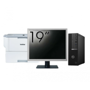 Pachet Second Hand DELL OptiPlex 5090 SFF, Intel Core i5-10500 3.10 - 4.50GHz, 8GB DDR4, 256GB SSD + Monitor 19" + Imprimanta Brother HL-L6300DW