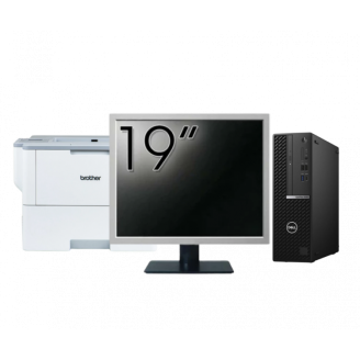 Pachet Second Hand DELL OptiPlex 5090 SFF, Intel Core i5-10500 3.10 - 4.50GHz, 8GB DDR4, 256GB SSD + Monitor 19" + Imprimanta Brother HL-L6300DW