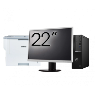 Pachet Second Hand DELL OptiPlex 5090 SFF, Intel Core i5-10500 3.10 - 4.50GHz, 8GB DDR4, 256GB SSD + Monitor 22" + Imprimanta Brother HL-L6300DW