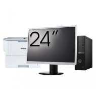 Pachet Second Hand DELL OptiPlex 5090 SFF, Intel Core i5-10500 3.10 - 4.50GHz, 8GB DDR4, 256GB SSD + Monitor 24" + Imprimanta Brother HL-L6300DW
