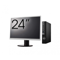 Pachet Calculator Second Hand DELL OptiPlex 7080 Mini PC, Intel Core i5-10500T 2.30 - 3.80GHz, 8GB DDR4, 256GB SSD + Monitor 24"