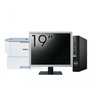 Pachet Calculator Second Hand DELL OptiPlex 7080 Mini PC, Intel Core i5-10500T 2.30 - 3.80GHz, 8GB DDR4, 256GB SSD + Monitor 19" + Imprimanta Brother HL-L6300DW